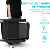 SZHLUX 1 PCS Adjustable Steel Mesh Zero Gravity Lounge Chair Recliners W/Pillows and Cup Holder Trays - Black - Photo 4