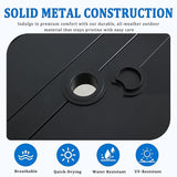 All-Weather 42" Round Outdoor Patio Table for 4, Metal Black Dining Table with Adjustable Umbrella Hole, Garden - Photo 6