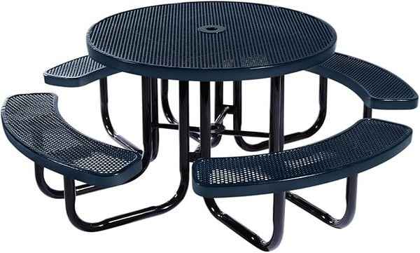 COATEDOUTDOORFURNITURE Heavy-Duty Portable Outdoor Picnic Table with Umbrella Hole - Photo 1