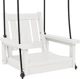 SERWALL HDPE Single Porch Swing, Heavy Duty Single Person Swing Chair with 2 Polypropylene Hanging Ropes - Photo 1