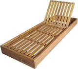 Christopher Knight Home Bayard Acacia Wood Chaise Lounge Chair Outdoor, Adjustable Backrest Sun Lounger Recliner - Photo 1