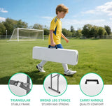CHRONELL 6FT Folding Bench Portable, 6 Foot Plastic Foldable Chair with Carrying Handle & Lock - Photo 5