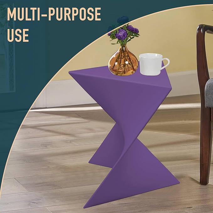 LeisureMod Modern Purple Accent Side Table - Stylish Side Vanity Table for Bedroom & Living Room - Photo 6