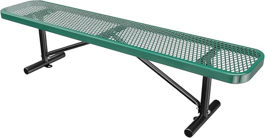 Heavy Duty Outdoor Metal Garden Park Bench, Steel Picnic Bench, Metal Mesh Outdoor Bench Porch Chair for Garden, Lawn, Patio, Porch, Park, Yard, Patio (Green, 6FT)