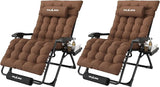 Amopatio Oversized Zero Gravity Chair, 33''W Reclining Camping Lounge Chair Upgraded Lock and Footrest, Cup Holder - Photo 1