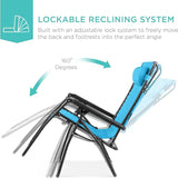 Best Choice Products Folding Zero Gravity Outdoor Recliner Patio Lounge Chair w/Adjustable Canopy Shade, Headrest - Photo 4