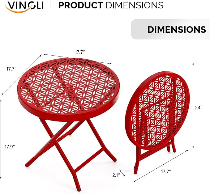 VINGLI Patio Folding Side Table - Photo 3