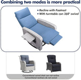 Outdoor Recliner Chair Set of 2, Wicker Patio Recliners with Adjustable Backrest and Extended Foot Rest - Photo 6