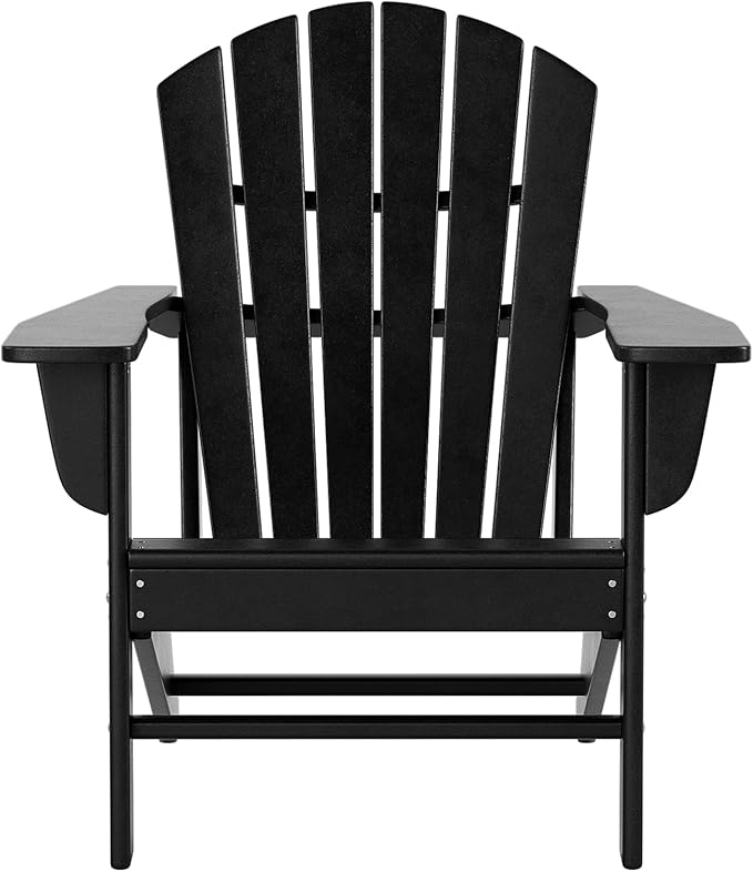 WestinTrends Dylan Outdoor Adirondack Chair (Set of 4), Black