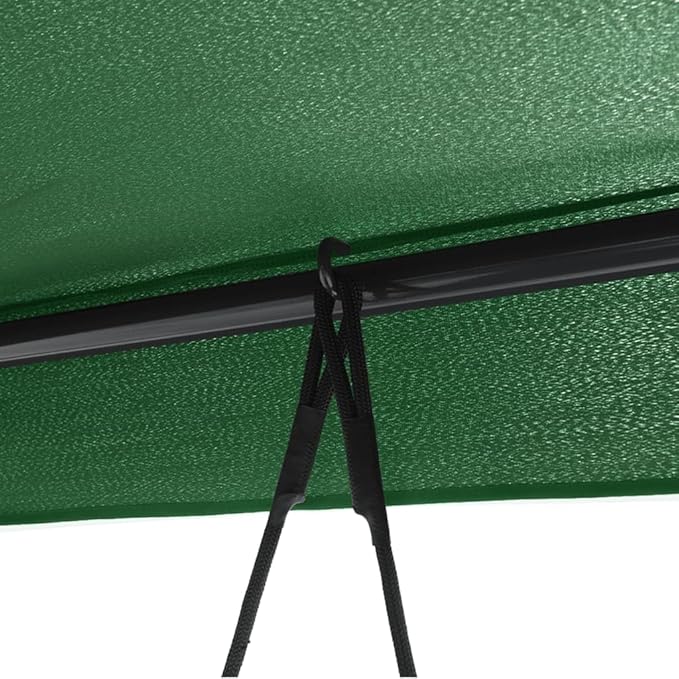 Outdoor Convertible Garden Swing Bench with Canopy, 3-Seater Patio Porch Swing Bed, Heavy Duty Powder-Coated Steel Frame - Photo 8