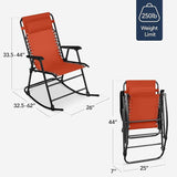 Best Choice Products Outdoor Folding Rocking Chair, Zero Gravity Lounge Chair - Photo 3
