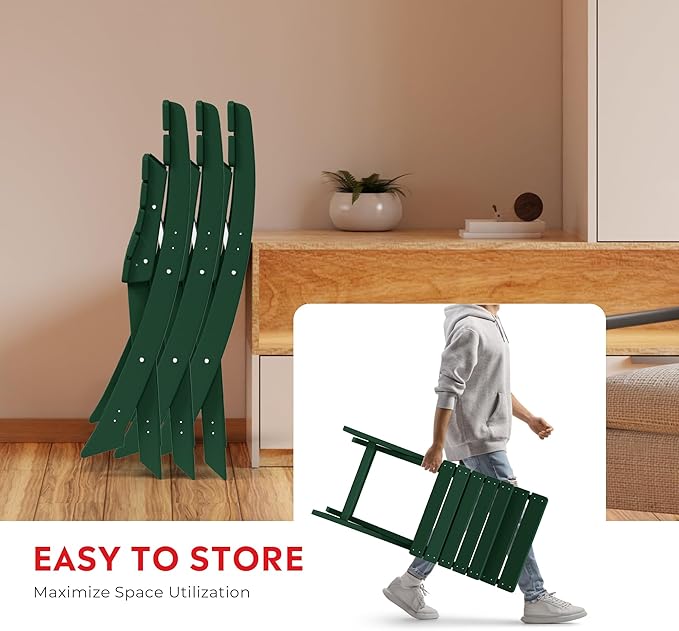 Costaelm Outdoor Patio Modern Folding Dining Chair - Photo 5