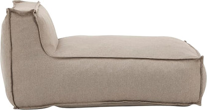 Merax Outdoor Bean Bag Lounge Chairs Set of 2, 61" Outdoor Chaise Lounger Chair with Foam Filled, Cozy Outdoor Bean Bag Couch for Patio Pool Desk, Water-Resistant Fabric Sun Lounger Chair, Beige