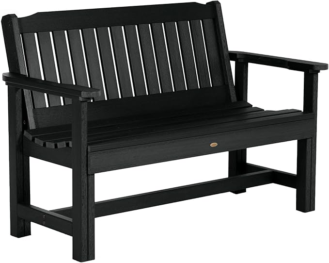 Sequoia Professional CM-BENSQ42-BKE Commercial Grade Exeter 4 Foot Garden Bench, Black - Photo 1