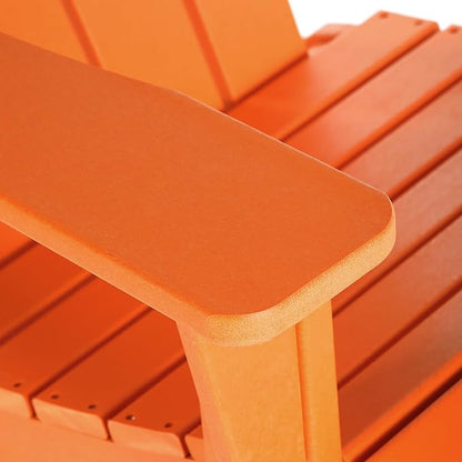 WO WESTIN OUTDOOR HDPE Laguna Outdoor Rocking Poly Adirondack Chair (Set of 2), Orange