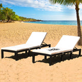 Tangkula Patio Wicker Lounge Chair, Outdoor Rattan Adjustable Reclining Backrest Lounger Chairs - Photo 3
