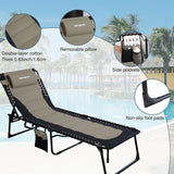 Oversized Padded Outdoor Folding Lounge Chair for Adults 330Ibs Patio Chaise Lounge Chair for Outside Adjustable - Photo 4