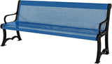 COATEDOUTDOORFURNITURE Heavy-Duty Outdoor Bench Thermoplastic Coated, Punched Steel, Commercial-Grade Garden Bench - Photo 1