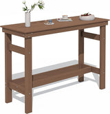 SERWALL 41" Outdoor Bar Table, All Weather HDPE Patio Bar Counter Height Table, Rectangle Patio Bar Table for Outside - Photo 1