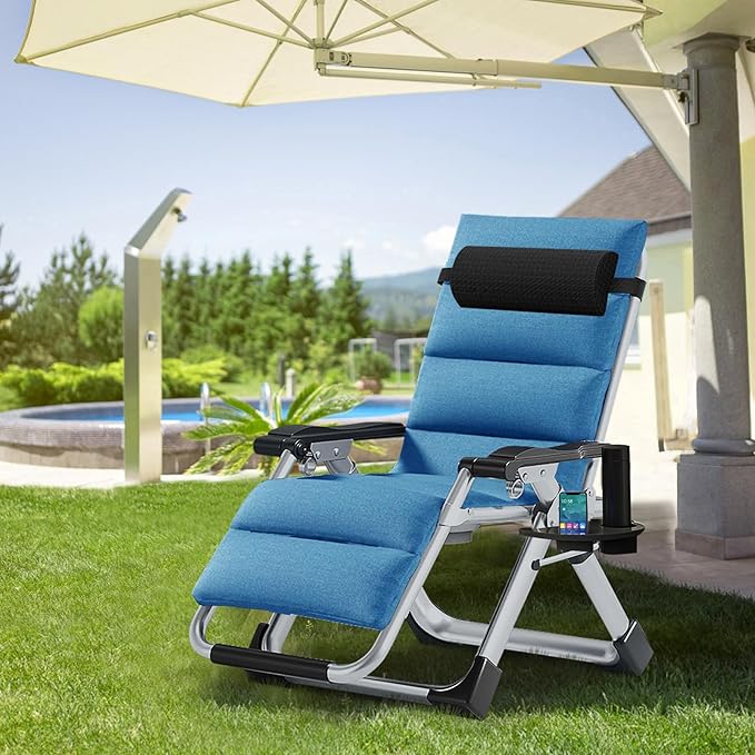 ABORON Zero Gravity Chair, Premium Outdoor Lawn Folding Lounge Chairs - Photo 8