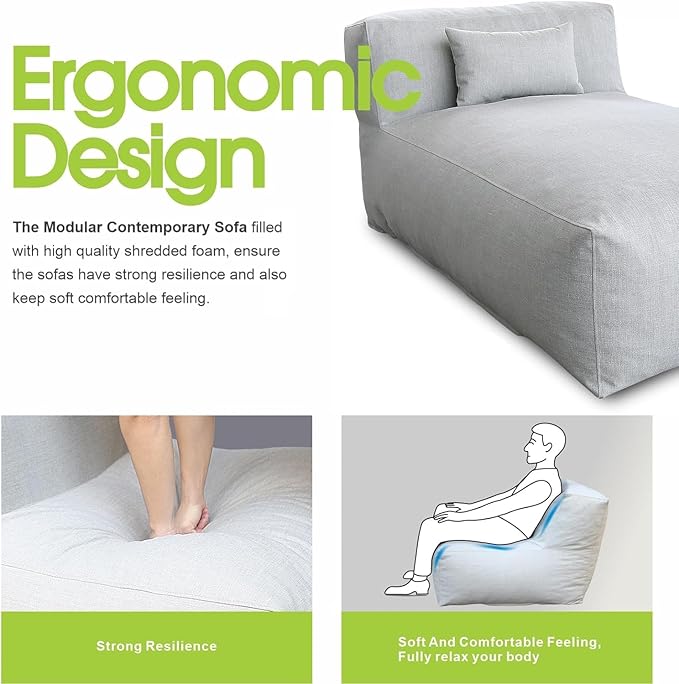 Outdoor Bean Bag Lounger Chair - Photo 3
