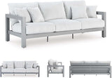 Signature Design by Ashley Moonlight View Contemporary Outdoor Nuvella Weather Resistant Fabric Sofa with Cushion and 4 - Photo 7
