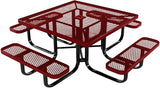COATEDOUTDOORFURNITURE Heavy-Duty Portable Outdoor Kids Table with Umbrella Hole, Expanded Metal Kids Picnic Table - Photo 1