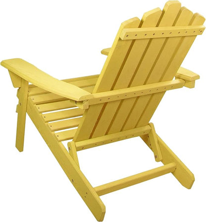 Northlight DR91998 Classic Folding Wooden Adirondack Chair, 36", Yellow