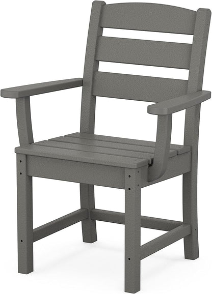 Polywood® Lakeside Dining Arm Chair in Slate Grey