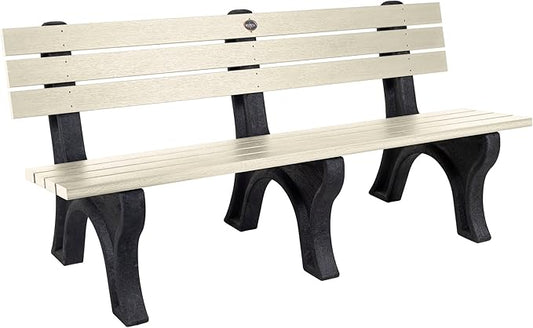 Sequoia Professional Aurora Park Bench, 6 ft, Whitewash