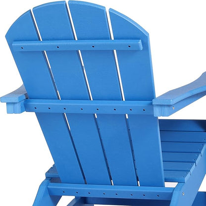 WO WESTIN OUTDOOR HDPE Laguna Outdoor Rocking Poly Adirondack Chair (Set of 2), Pacific Blue