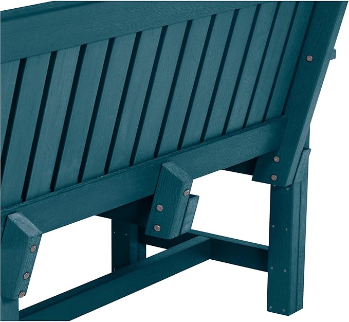 Sequoia Professional CM-BENSQ42-NBE Commercial Grade Exeter 4 Foot Garden Bench, Nantucket Blue