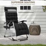 Zero Gravity Chair, Portable Folding Reclining Lounge Chairs with Adjustable Cushion and Cup Holder Trays for Outdoor - Photo 2
