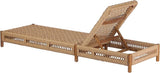 Christopher Knight Home Mercer Acacia Wood Chaise Lounge Chair Outdoor, Poolside Sun Lounger Recliner with Wicker Seat - Photo 5