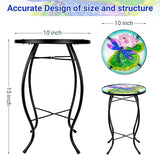 Lotus-Leaf Dragonfly Small Patio Table, Outdoor Side Bar Table - Photo 3