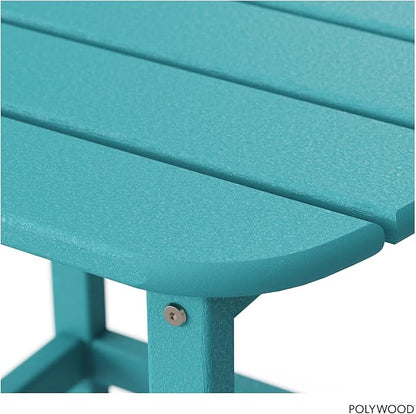 POLYWOOD SBT18AR South Beach 18" Outdoor Side Table, Aruba