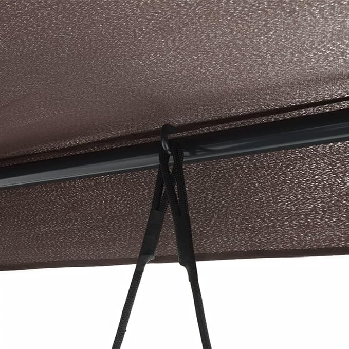 Garden Swing Bench for Patio, 3-Seater Outdoor Porch Swing with Adjustable Canopy, Convertible Bed - Photo 8