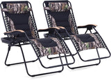 MAISON ARTS Oversized XXL Padded Zero Gravity Lawn Chairs Set of 2 Foldable Recliners Anti Gravity Lounge Chairs 30" - Photo 1
