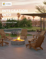 Ciokea Folding Adirondack Chair with Retractable Ottoman Fire Pit Patio Chair with Pull Out Foot Rest Weather Resistant - Photo 4