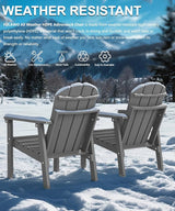 Adirondack Chair Set of 6, All Weather HDPE Fire Pit Chairs, Oversized Plastic Adirondack Chair for Outdoor, Balcony - Photo 6