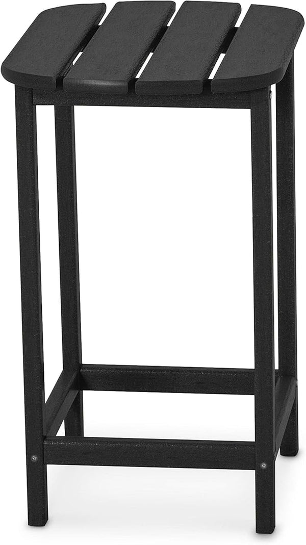 POLYWOOD SBT26BL South Beach 26-Inch Counter Side Table, Black - Photo 1