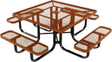 COATEDOUTDOORFURNITURE Heavy-Duty Portable Outdoor Kids Table with Umbrella Hole, Expanded Metal Kids Picnic Table - Photo 1