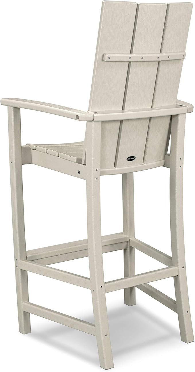 POLYWOOD® Modern Adirondack Bar Chair, Sand