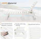 LUE BONA Chaise Lounge Chair with Table, 3-Piece, HDPS Chaise Lounger, 5 Positions Adjustable Lounge Chairs - Photo 7