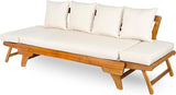 Christopher Knight Home Gary Patio Convertible Couch, Wooden Outdoor Daybed - Photo 10