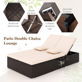Tangkula Outdoor Rattan Daybed with 6-Level Adjustable Backrests - Photo 8