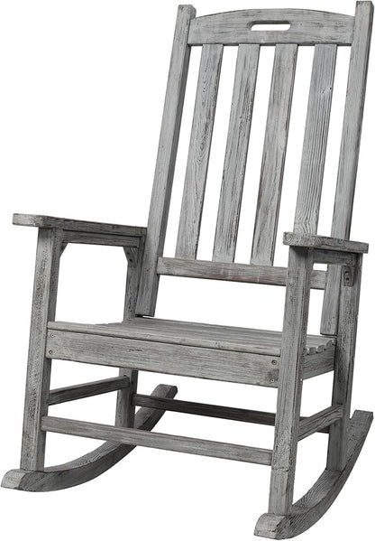 Oversized Porch Rocker Chair with Wide Seat and Tall Backrest for Ultimate Relaxation and Comfort Indoors or Outdoors