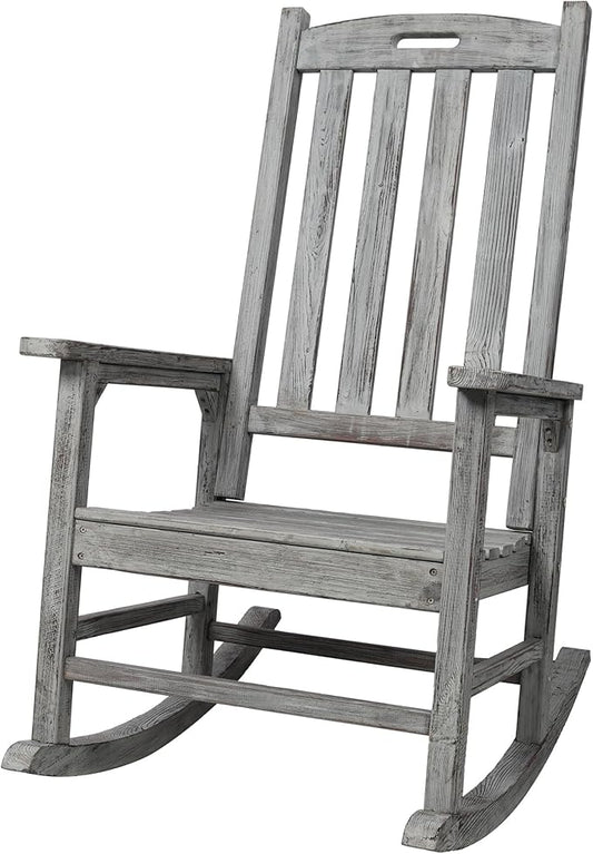 Oversized Porch Rocker Chair with Wide Seat and Tall Backrest for Ultimate Relaxation and Comfort Indoors or Outdoors