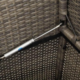 Patio Bench with Cushions Gray Poly Rattan Deck Bench Garden Bench Outdoor Bench Porch Bench for patios, Gardens, Decks - Photo 9