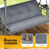 AECOJOY 2-in-1 Convertible Porch Swing Bed 3 Seat - Photo 4
